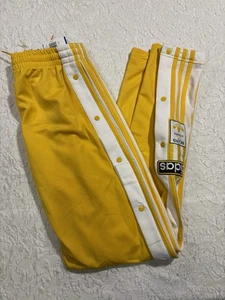 Pantalones Adidas Adibreak para mujer extra pequeños audaces dorados blancos pantalones a presión - Imagen 1 de 14