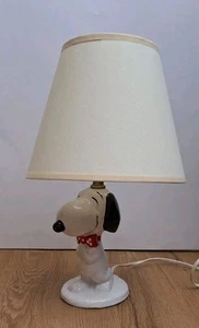 Lámpara de cerámica vintage Peanuts Snoopy 1958 1966 United Features Syndicate probada - Imagen 1 de 14