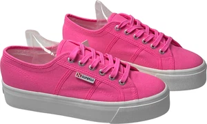 Superga 2790 Platform Sneakers / Shoes - NEW Womens 7 Neon Pink - #46738-CL2 - Picture 1 of 5