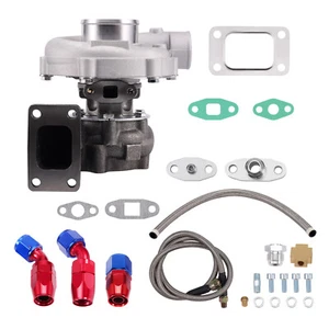 T3/T4 T04E 0.57 A/R STAGE3 TURBO PARA FIREBIRD TRANS AM + LÍNEA DE RETORNO DE ALIMENTACIÓN - Imagen 1 de 11