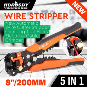 8'' Self-Adjusting Wire stripper Cable Cutter Electricians Crimping Tool New - Picture 1 of 10