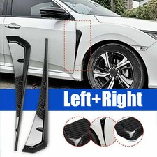 1 paire d'aile latérale en fibre de carbone garniture d'évent décoration universelle convient à la plupart des voitures