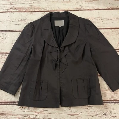 Classiques Entier льняной смеси куртка уголь женский размер большой женский блейзер - Изображение 1 из 4