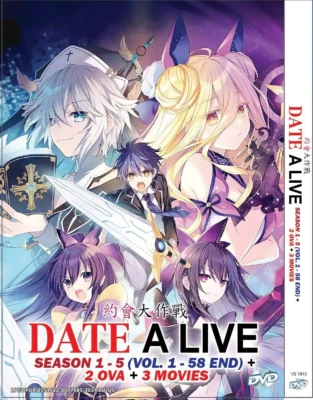DVD DATE A LIVE  约会大作战SEASON 1-5 (VOL. 1 - 58 END) + 2 OVA + 3 MOVIES+GIFT - Image 1 of 3