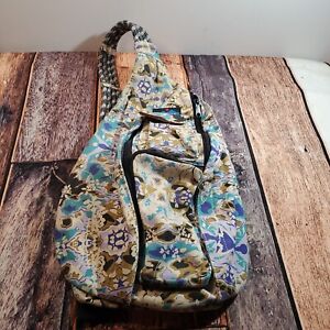 KAVU Sling Backpack Women Multicolor Geometric Classic Size Rope Bag Zip