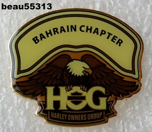⭐HARLEY OWNERS GROUP HOG "BAHRAIN" CHAPTER MEMBER VEST JACKET PIN - Picture 1 of 1