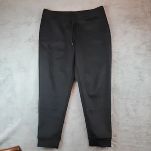 32 Degrees Heat sweatpants adult Large  jogger drawstrings cuffed Black - Picture 1 of 7
