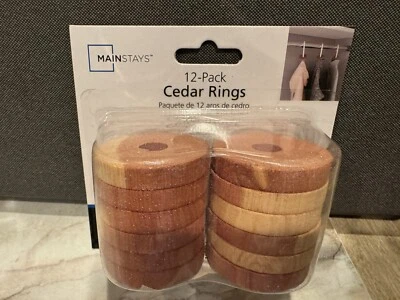 Paquete de 12 discos de cedro 100 % naturales Mainstays que protegen las prendas de polillas y moho Foto 1 de 3