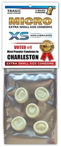 Charleston SMALL MINI CONDOMS Gag Joke Xmas Stocking Stuffer Bachelor Party - Picture 1 of 4