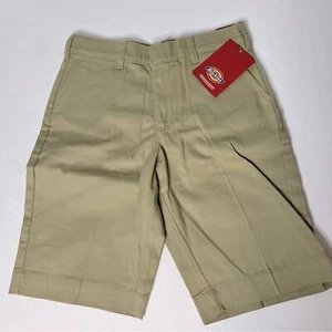 Dickies Girls Stretch Bermuda Shorts Classic Fit Desert Sand Size 12 New! - Picture 1 of 10