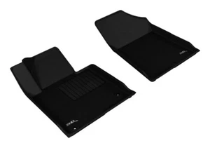 Fit 2015-2019 Kia Hyundai All Weather Floor Mat Front Set Kagu Black - Picture 1 of 5