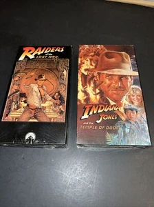 Indiana Jones Raiders Of The Lost Ark & Temple Of Doom 1989 VHS SEALED Watermark - Picture 1 of 5