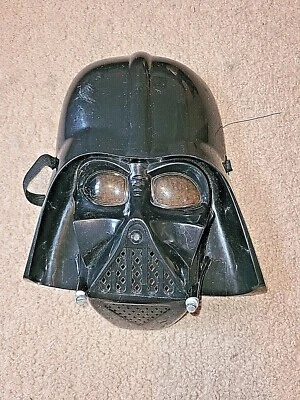Darth Vader Kids Face Mask Plastic Halloween Costume Star Wars Disney - Image 1 of 2