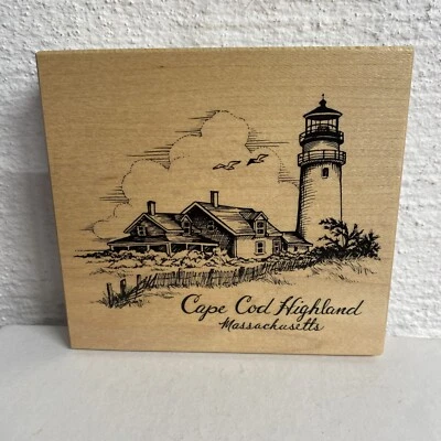 Sello de goma PSX vintage Cape Cod Highland Massachusetts Lighthouse K-2850 Foto 1 de 4