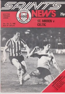 Programme / Programma St.Mirren v Celtic 11-10-1980 - Bild 1 von 1