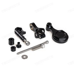 Black Steering Damper Mounting Kit For Yamaha YZF-R6 2006-2015, YZF-R1 2009-2012 - Foto 1 di 4