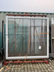 Fenster Kunststoff weiß Festverglast 219,5 cm Hoch 211cm Breit  2fach Verglast - Bild 1 von 1