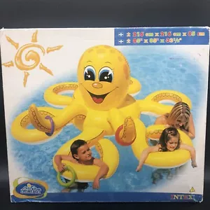 Rare Intex Octopus Fun Float Inflatable The Wet Set 85" x 85" x 35.5" 2005 New - Picture 1 of 18