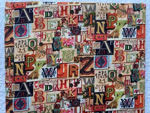 SELLOS DE PRENSA DE CARTAS DE MÁQUINA DE ESCRIBIR NUEVOS Y DIFÍCILES DE ENCONTRAR Bristol Bay Studios *100 % algodón FQ* - Imagen 1 de 4