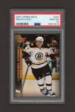 2007-08 UPPER DECK YOUNG GUNS  # 207  MILAN LUCIC  PSA 10