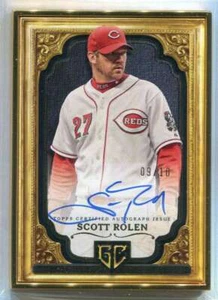 2024 Topps Gilded Gallery of Gold Autographs Onyx GOGSR Scott Rolen Auto 9/10 - Picture 1 of 2