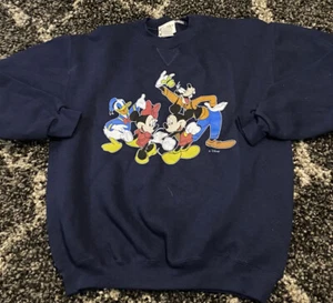 Vintage Disney MICKEY alberner Pullover Pullover YTH LARGE Kinder erstaunlich selten! - Bild 1 von 6
