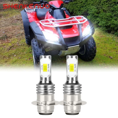 Faros bombillas LED Hyper 6000K para Honda Rincon 650 680 2003-2015 2X H6 Foto 1 de 4