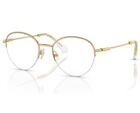 Swarovski SK1004 4004 Eyeglasses Women's Gold Semi Rim Oval Shape 49mm