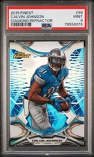 2015 Topps Finest Diamond /60 Refractor Calvin Johnson PSA 9 Pop 1 ; 1 Higher