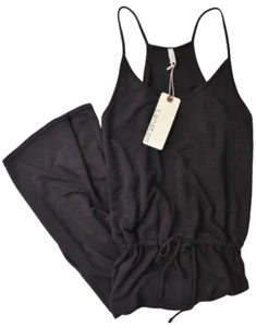 NEW w TAGS Lanston Hi-Lo Hem Maxi Midi Tank Dress Spaghetti Straps Brown Size XS - Picture 1 of 11
