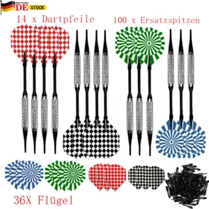 14 Dartpfeile Softdart Dart Set & Kunststoffspitze für Elektronische Dartscheibe - Bild 1 von 6