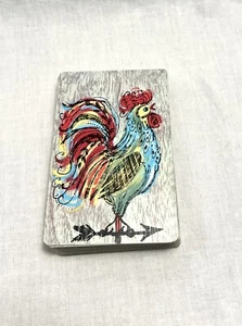 Vintage "RAINBOW ROOSTER on WEATHER VANE" Playing Cards Nu-Vue Complete - Picture 1 of 3