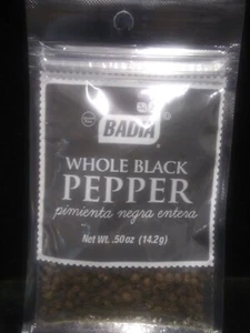 Badia Whole Black Pepper (2) Two Packs - Picture 1 of 3
