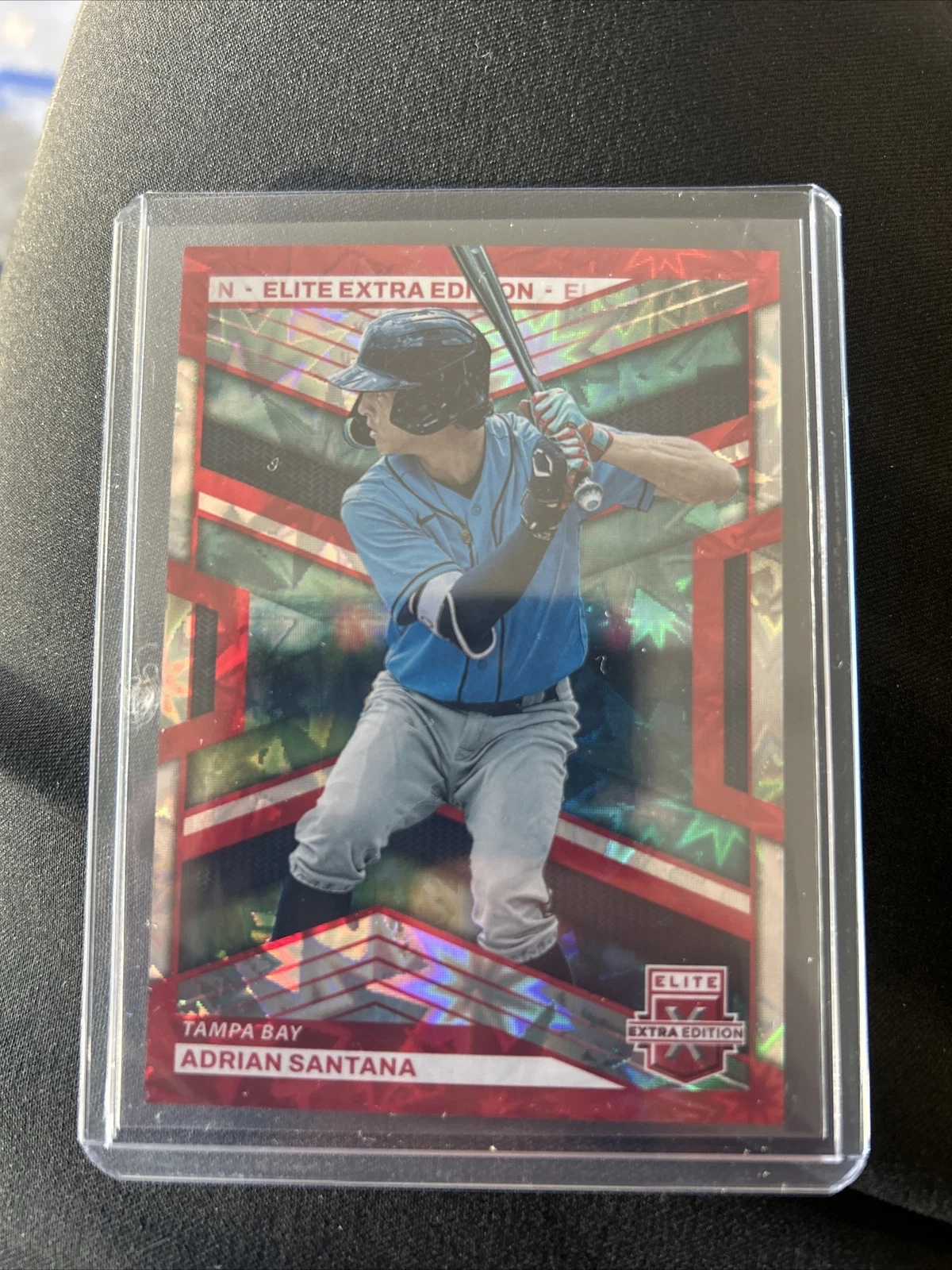 ADRIAN SANTANA 2023 Panini Elite Extra Edition FOTL RED #'d 2/5 Rays