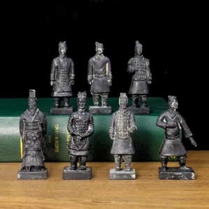 7PCS Archeological Replicas Terra-cotta Warrior Effigy Decor Office TV Cabinets - Picture 1 of 13