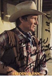 FREDDY QUINN - signed postcard - AUTOGRAPH 2