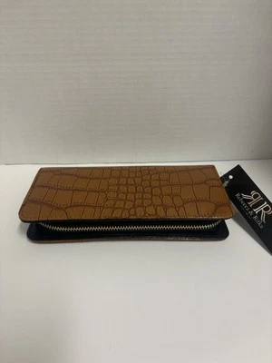 Cartera Rebecca & Rifka piel de cocodrilo marrón claro Foto 1 de 3