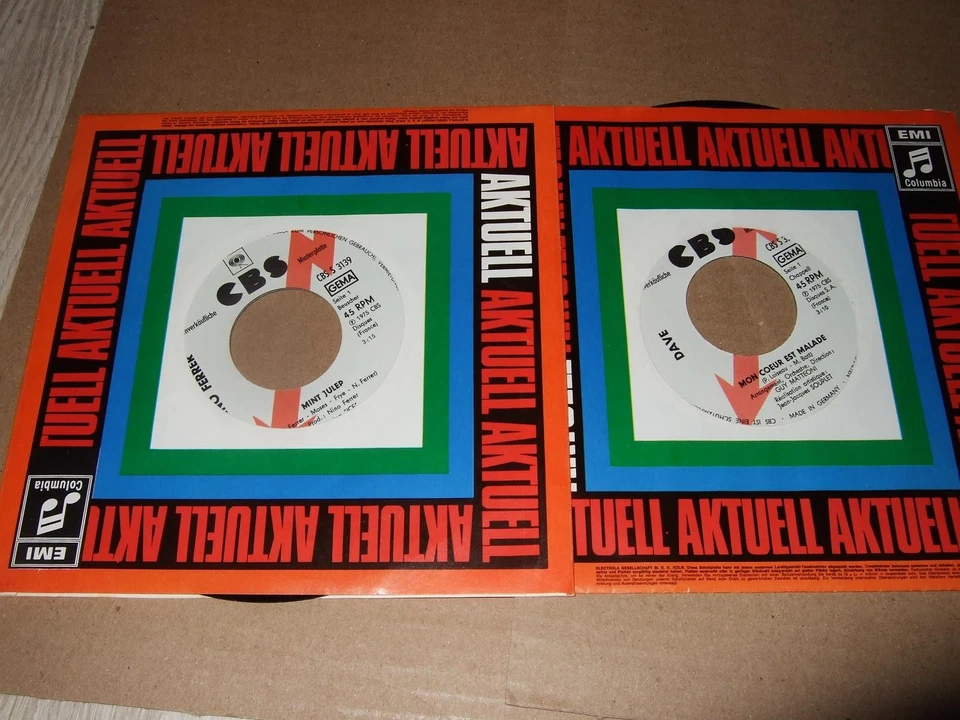 DAVE : MON COEUR PROMO ONLY 7" 1975+NINO FERRER : MINT JULEP PROMO ONLY 7" 1975 - Bild 1 von 2