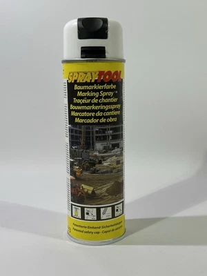Spraytool Markierungsspray Markierungsfarbe Forstmarkierfarbe WEISS 500 ml Dose - Bild 1 von 4