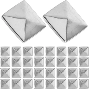 100Pcs Square Rivets, 0.39In Copper Flat Back Pyramid Studs Flat Back, Flatback - Picture 1 of 9