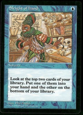1x Sleight of Hand - Portal Second Age - NM - MTG - Image 1 of 2