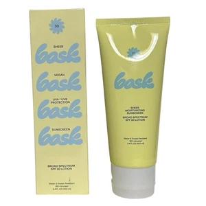 BASK Moisturizing Sunscreen Lotion SPF 30 Sheer Vegan Lightweight 3.4 oz UVA/UBV - Picture 1 of 9