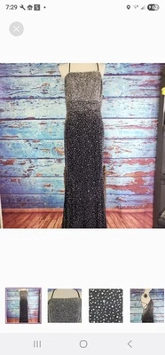 Sean Collection Black Formal Silver Sequence Formal Dress Size S - Image 1 of 4