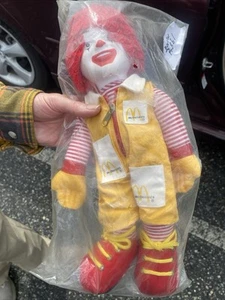 Muñeca Ronald McDonald 1984 vintage cabeza de vinilo hilo pelo 15"" - Imagen 1 de 3