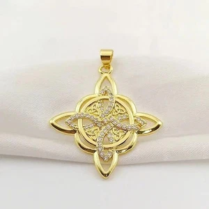 Vergoldete Hexe Keltischer Knoten Charms für Halskette Armband Ohrringe Hexerei I - Bild 1 von 30
