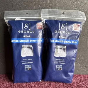 George Tagless Boxershorts Stretch feuchtigkeitsableitend 6er Pack Herren S 28-30 2er Pack - Bild 1 von 2