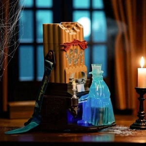 Disney Parks 2025 Haunted Mansion Victor Geist Spectral Sipper Cup LU con suono - Foto 1 di 2