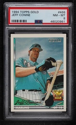 1994 Topps Gold Jeff Conine #466 PSA 8 - Image 1 of 2