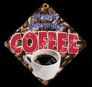 COFFEE Diamond Concession Sign-Trailer,Stand,Restaurant 12" x 12" 2 sided - Picture 1 of 2