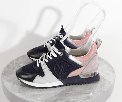 Zapatillas Louis Vuitton Run Away Talla LV 36 Azul Rosa Negro Plata Cuero Gamuza Foto 1 de 4